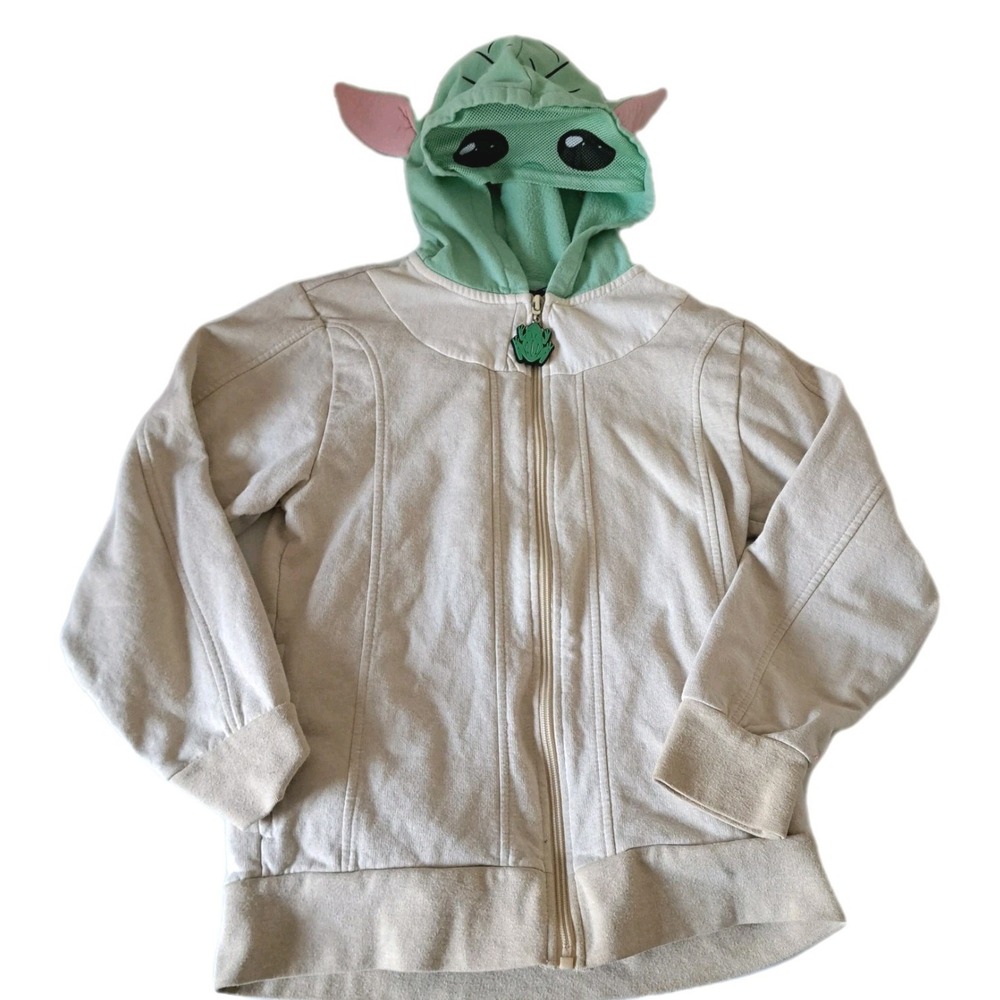 Disney Star Wars Mandalorian Baby Yoda Boys M‎ Full Zip Hoodie Jacket Frog